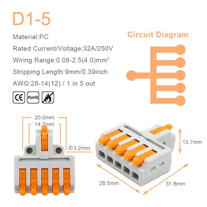 Mini Quick Wire Conductor Conn - Push Fit Connector recension och pris