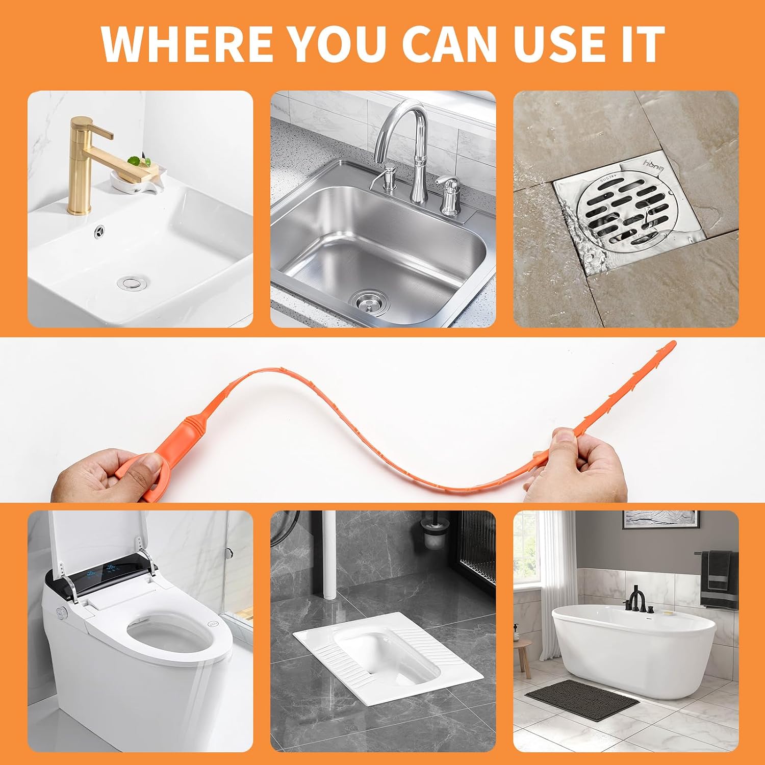 4-Pack 20-Inch Drain Snake, Fl - Drain Snake Flexible recension och pris