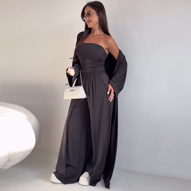 Pants Sets Women Solid Color L - Pipe Bending Spring recension och pris