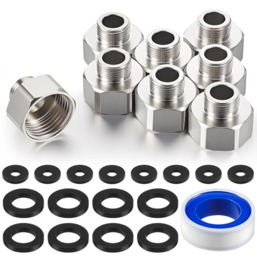 8 Pcs Brass Water Line Adapter - Compression Fitting Brass recension och pris