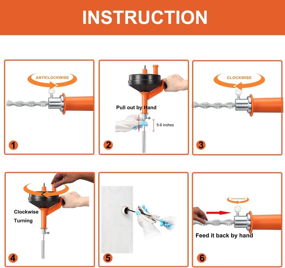 Drain Auger Clog Remover with  - Drain Snake Flexible recension och pris